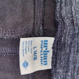 Black and gray sweatpants